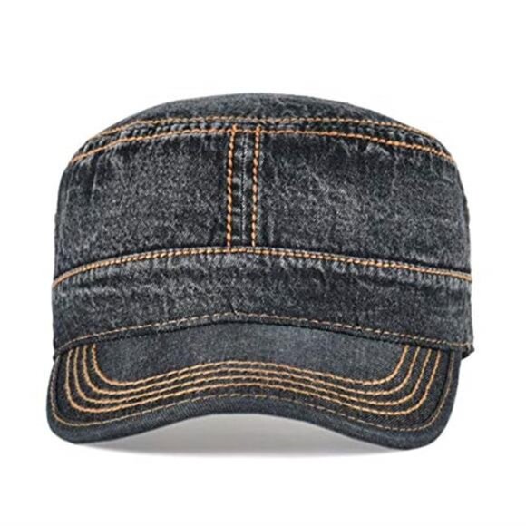 Men\'s Vintage Flat Top Hat Washed Cotton Caps main image 6